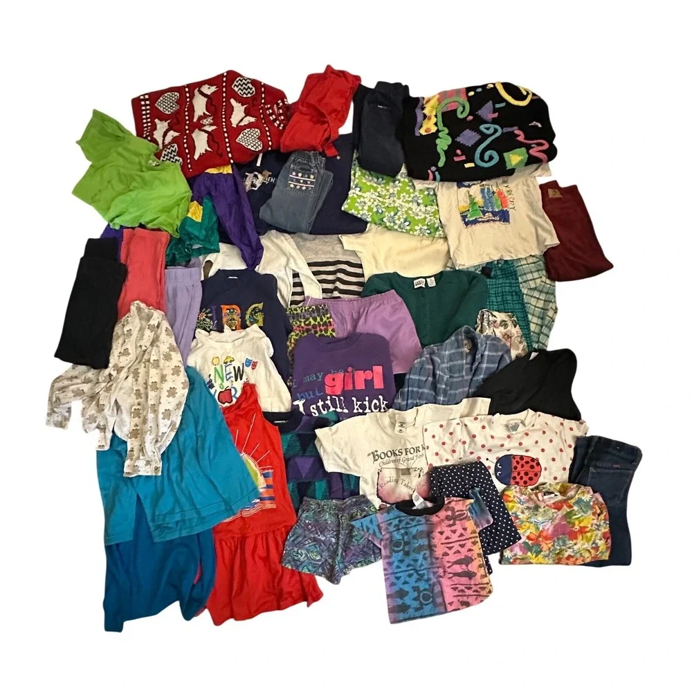 Vintage Kids Clothing Lot Levis 550 Disney Minnie Overalls Graphic Tees 44pc